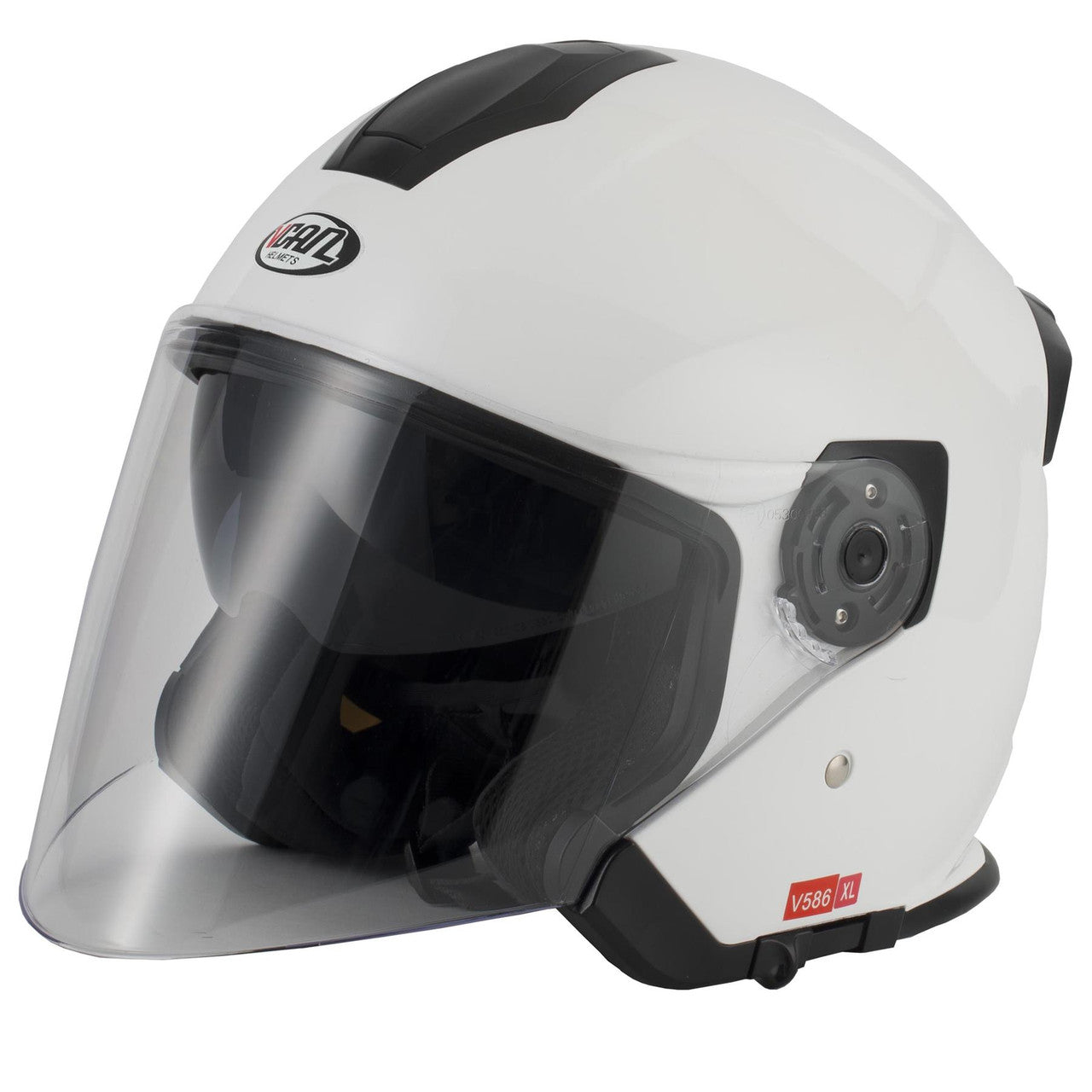 Vcan H586 Gloss White/Black Helmet-Win Impex Moto