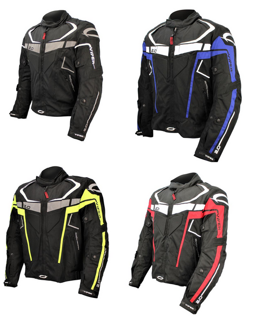 VIPER AXIS 2.0 CE WATERPROOF MOTORCYCLE MOTORBIKE JACKET-Win Impex Moto