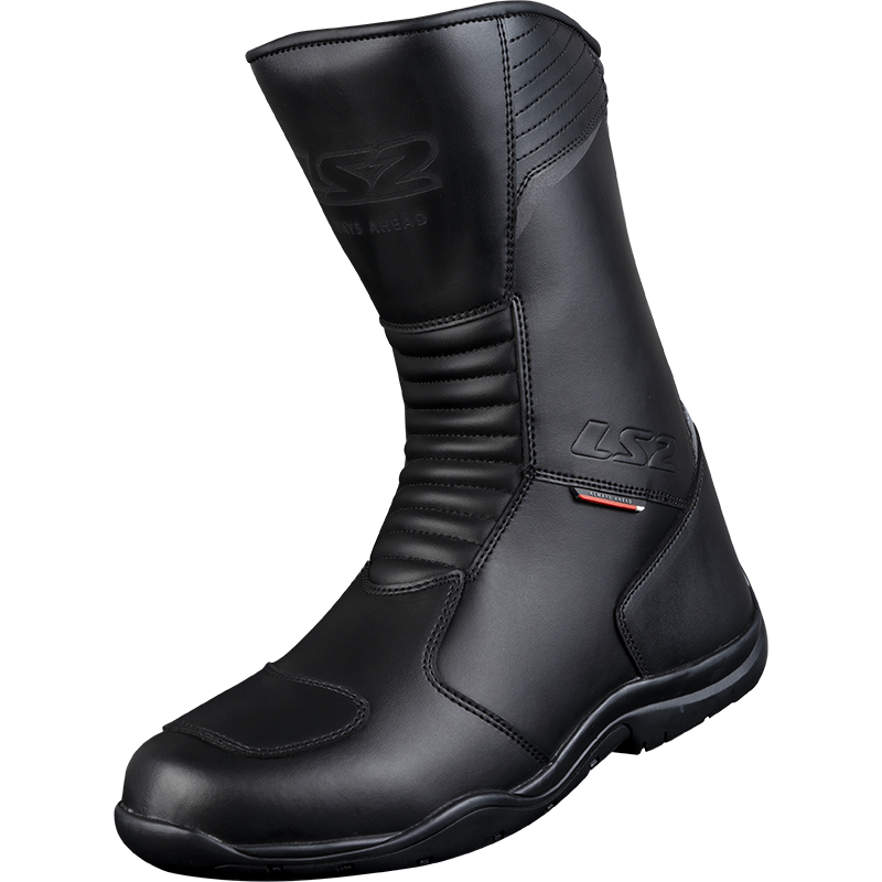 LS2 Urano Cowhide Leather Motorbike Boots Waterproof Black-Win Impex Moto