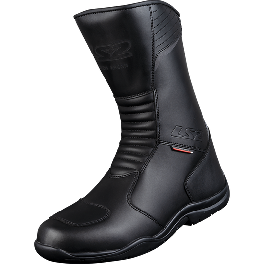 LS2 Urano Cowhide Leather Motorbike Boots Waterproof Black-Win Impex Moto