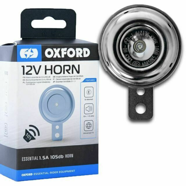 Oxford 12V Motorbike Horn 105 db. Scooter Chrome Horn-Win Impex Moto