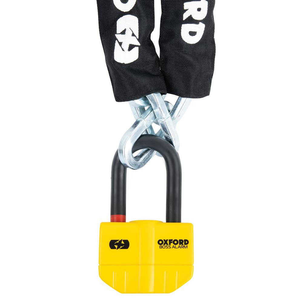 Oxford Motorcycle Motorbike Boss Alarm 14mm Chain Lock 2m-Win Impex Moto