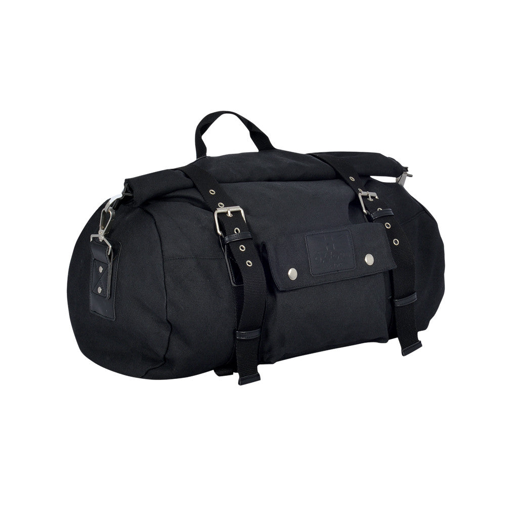 Oxford Heritage Motorcycle Roll Bag Panniers Luggage Black 30L-Win Impex Moto