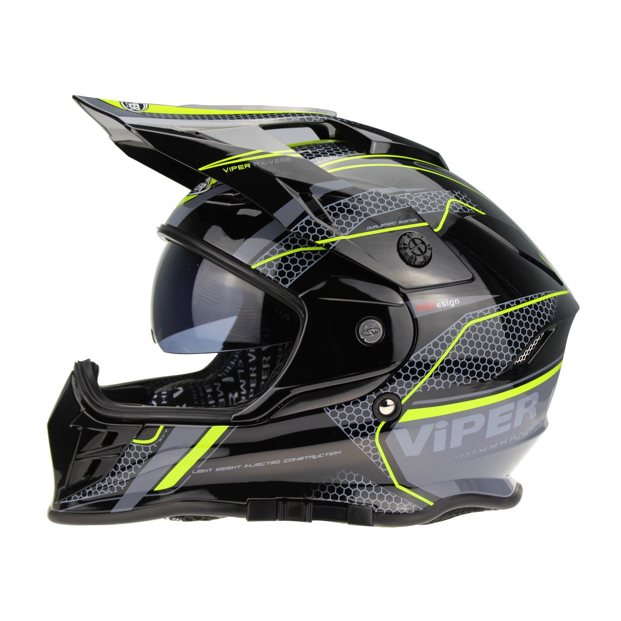 Viper RXV288 Double Visor Enduro Motocross Motorcycle Motorbike Helmet-Win Impex Moto
