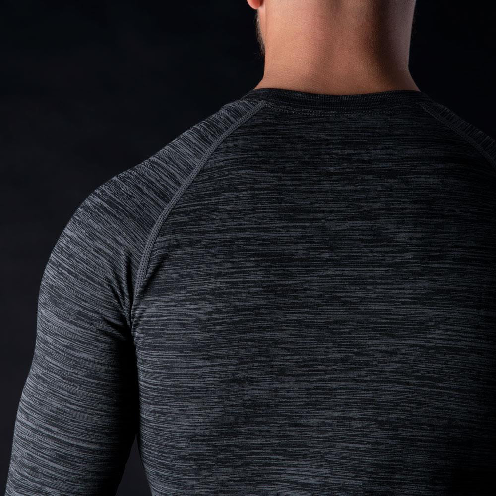 Oxford Advanced Base Layer MS Top Charcoal Marl-Win Impex Moto