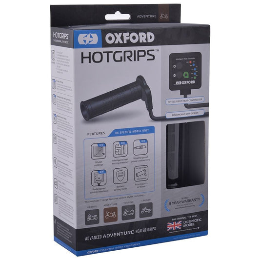 Oxford Advanced Adventure UK SPECIFIC Motorcycle Motorbike Hot Grips-Win Impex Moto