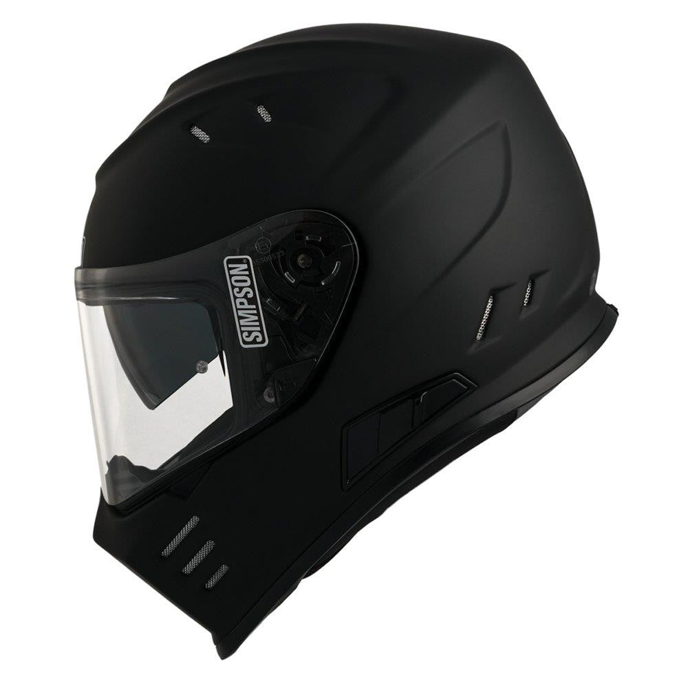 Simpson Venom Solid Motorcycle Motorbike Full Face Helmet (ECE-22.06)-Win Impex Moto