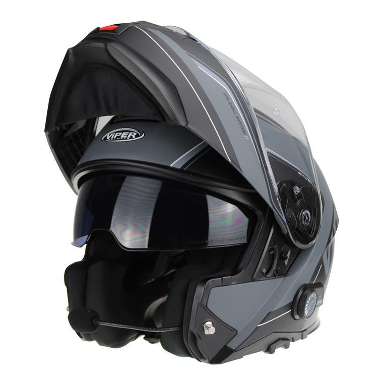 Viper RSV191 Blinc Bluetooth 3.0 Flip Up Modular Motorcycle Helmet-Win Impex Moto