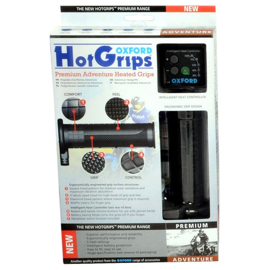 Oxford Motorbike Premium Adventure Heated Handlebar Hot grips-Win Impex Moto