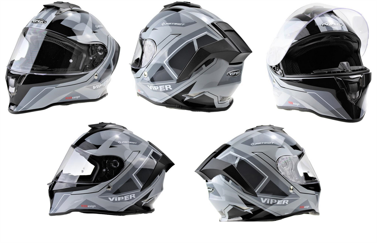 VIPER RS55 FULL FACE ROAD CRASH MOTORCYCLE HELMET FREE GIFT-Win Impex Moto
