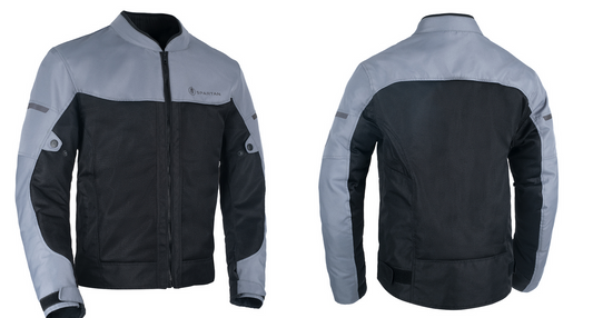 Spartan Air Men’s Motorcycle Motorbike Jacket - Grey/Black-Win Impex Moto
