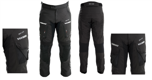 Rayven Motorcycle Motorbike Road Short Leg Trousers – Black-Win Impex Moto