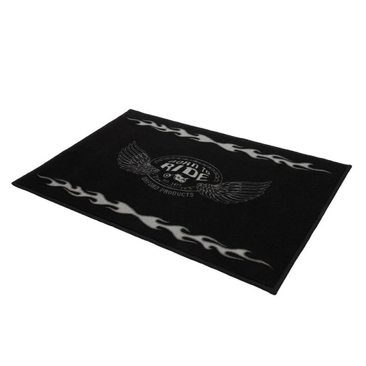 Oxford Flame Motorcycle Door Mat Non-slip 90 x 60cm-Win Impex Moto