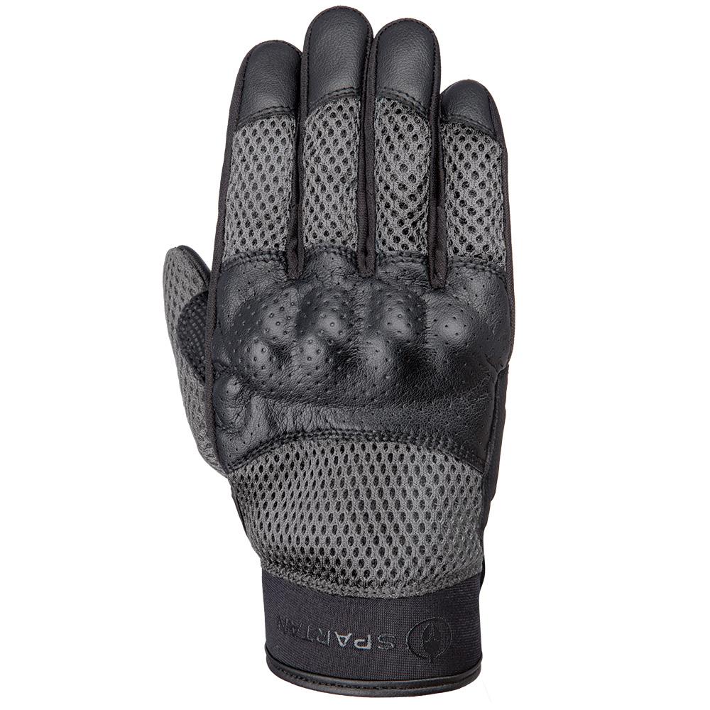 Spartan Air Motorcycle Motorbike Men’s Glove Black/Grey-Win Impex Moto
