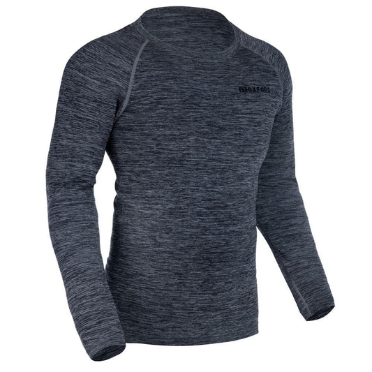 Oxford Advanced Base Layer MS Top Charcoal Marl-Win Impex Moto