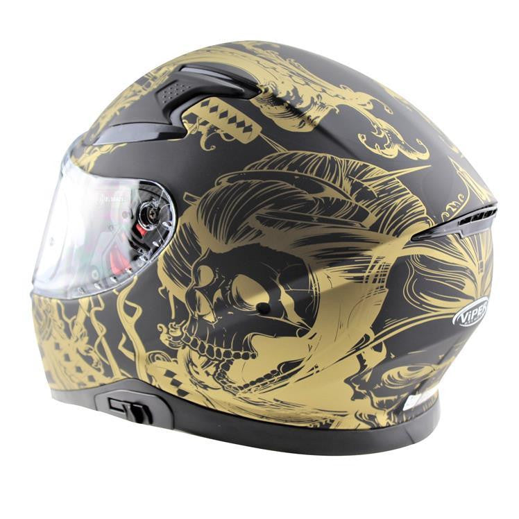 VIPER RSV95 SKULL EDITION MOTORCYCLE FULL FACE HELMET NEAR U-Win Impex Moto