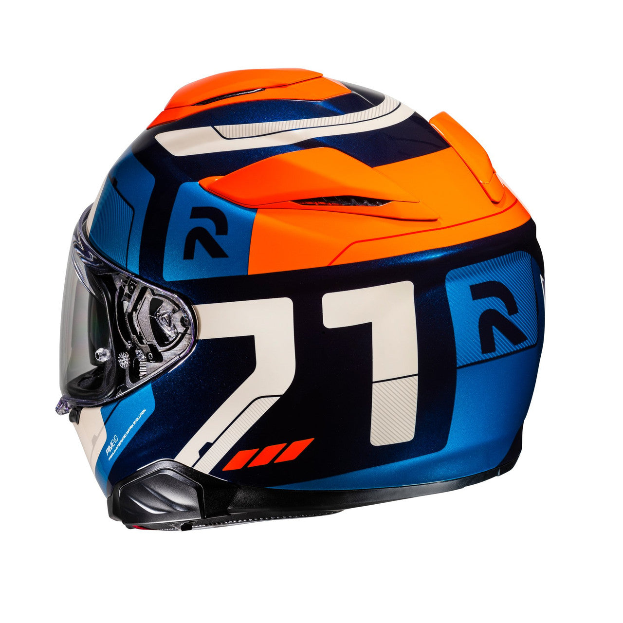 HJC RPHA 71 Motorbike Full Face Helmet Cozad MC27 Blue Orange / Fluo Yellow-Win Impex Moto