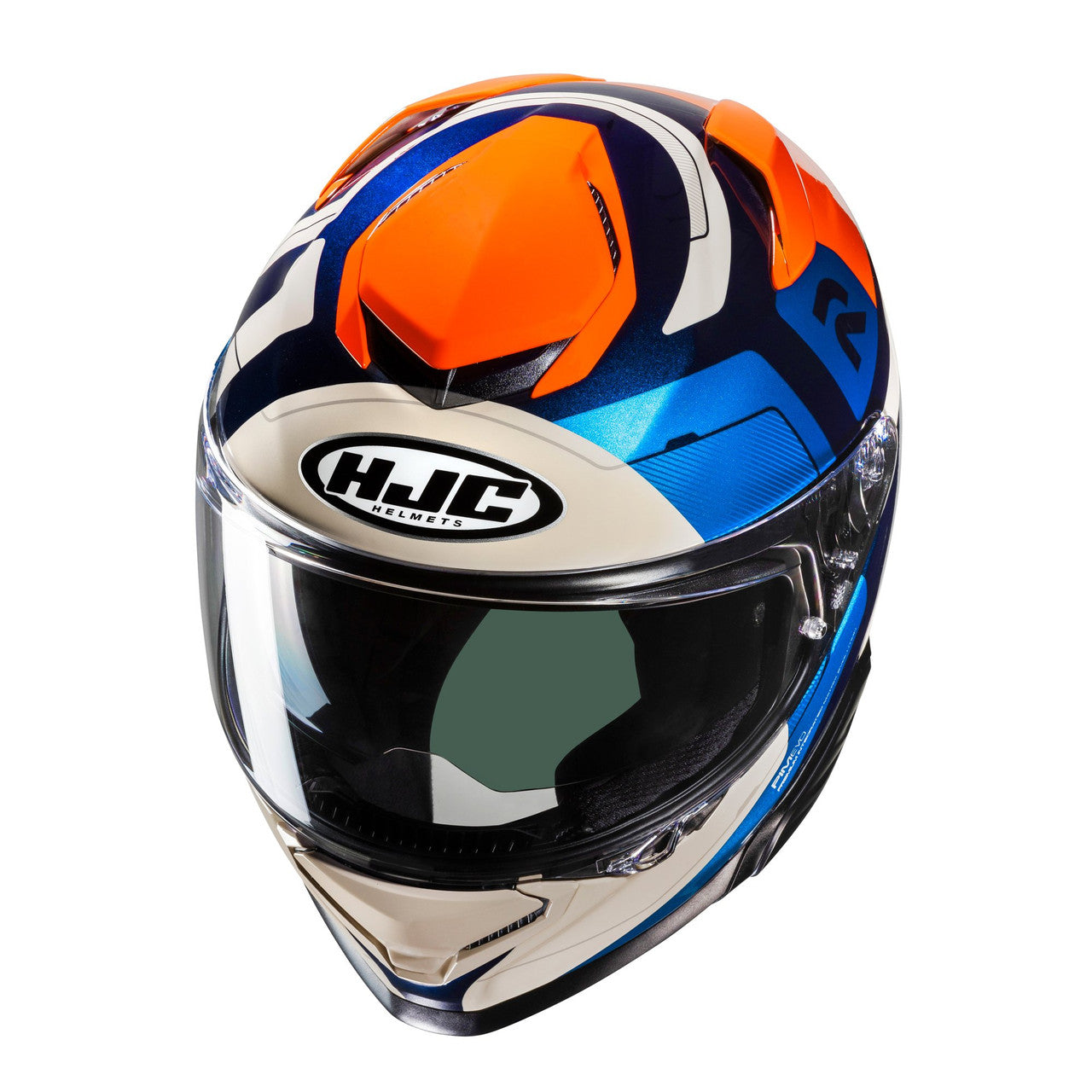 HJC RPHA 71 Motorbike Full Face Helmet Cozad MC27 Blue Orange / Fluo Yellow-Win Impex Moto