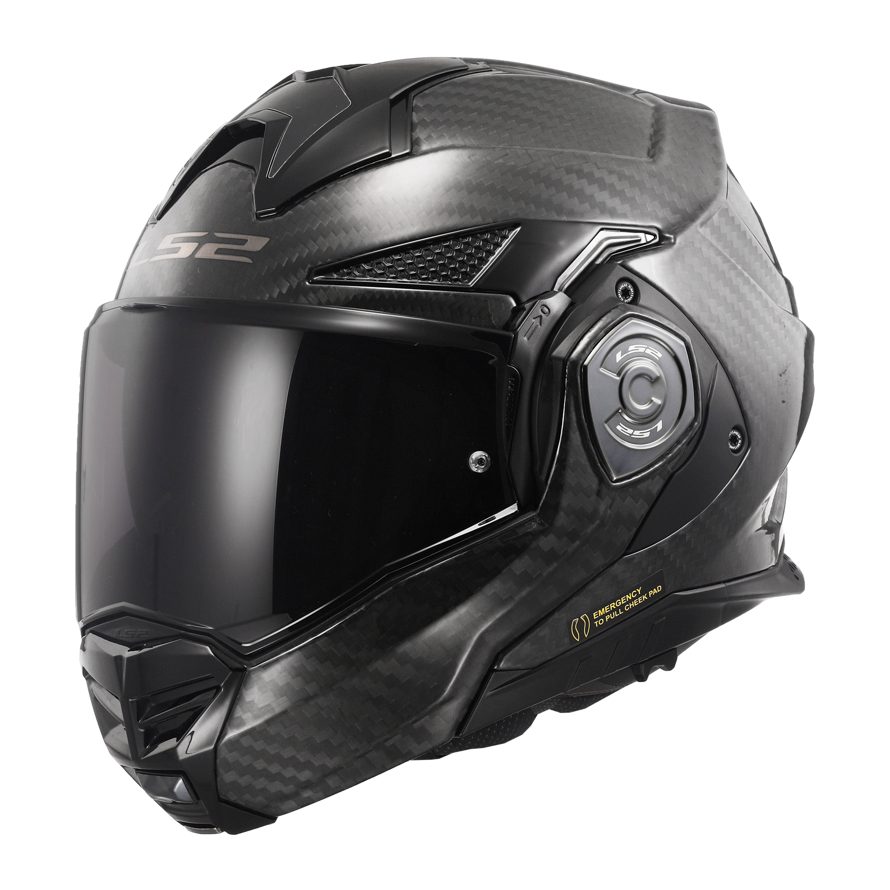 LS2 FF901 Advant X Modular Carbon Fibre Flip Front Full Face Motorbike Helmet-Win Impex Moto