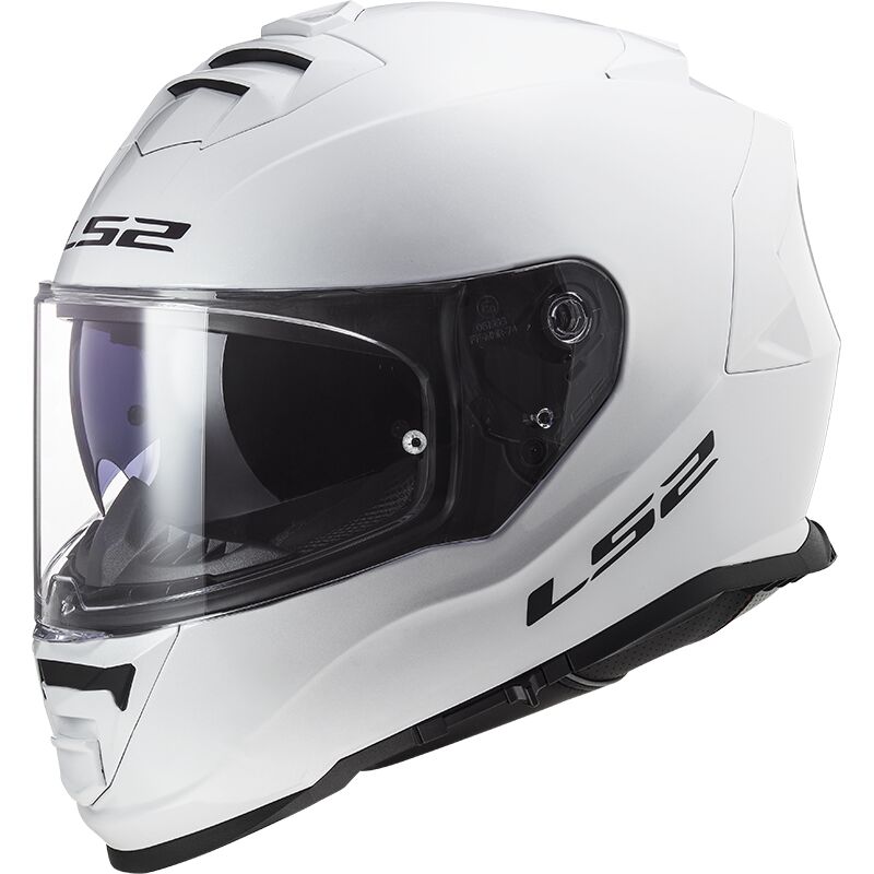 LS2 FF800 Storm II Motorcycle Full Face Helmet Solid White ECE 22.06-Win Impex Moto