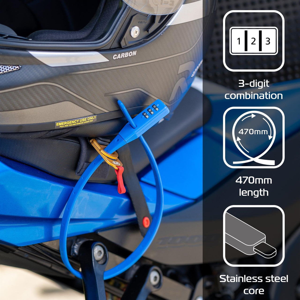 Oxford Combi Zip Lock Blue-Win Impex Moto