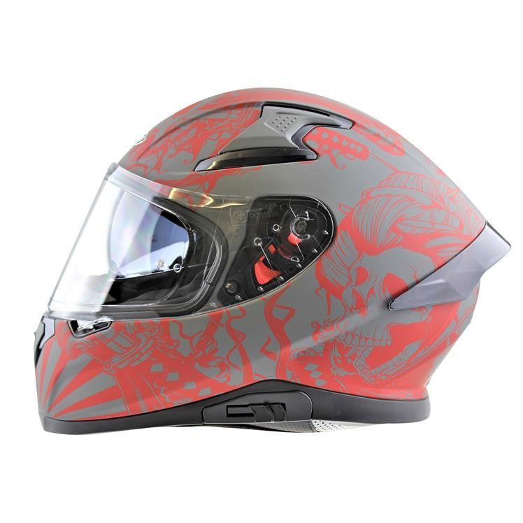 VIPER RSV95 SKULL EDITION MOTORCYCLE FULL FACE HELMET NEAR U-Win Impex Moto