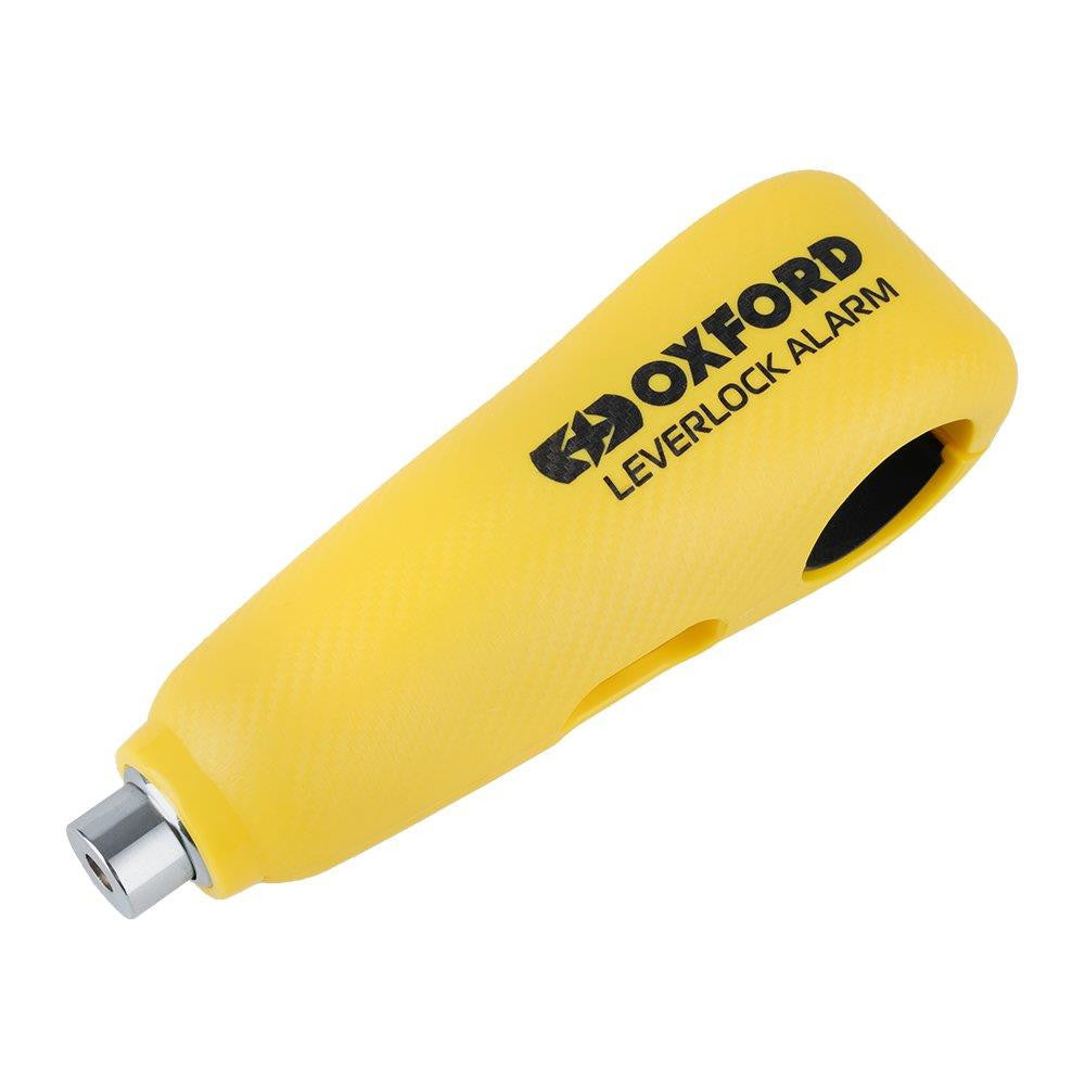 Oxford Motorcycle Motorbike Lever Lock Alarm - Yellow-Win Impex Moto