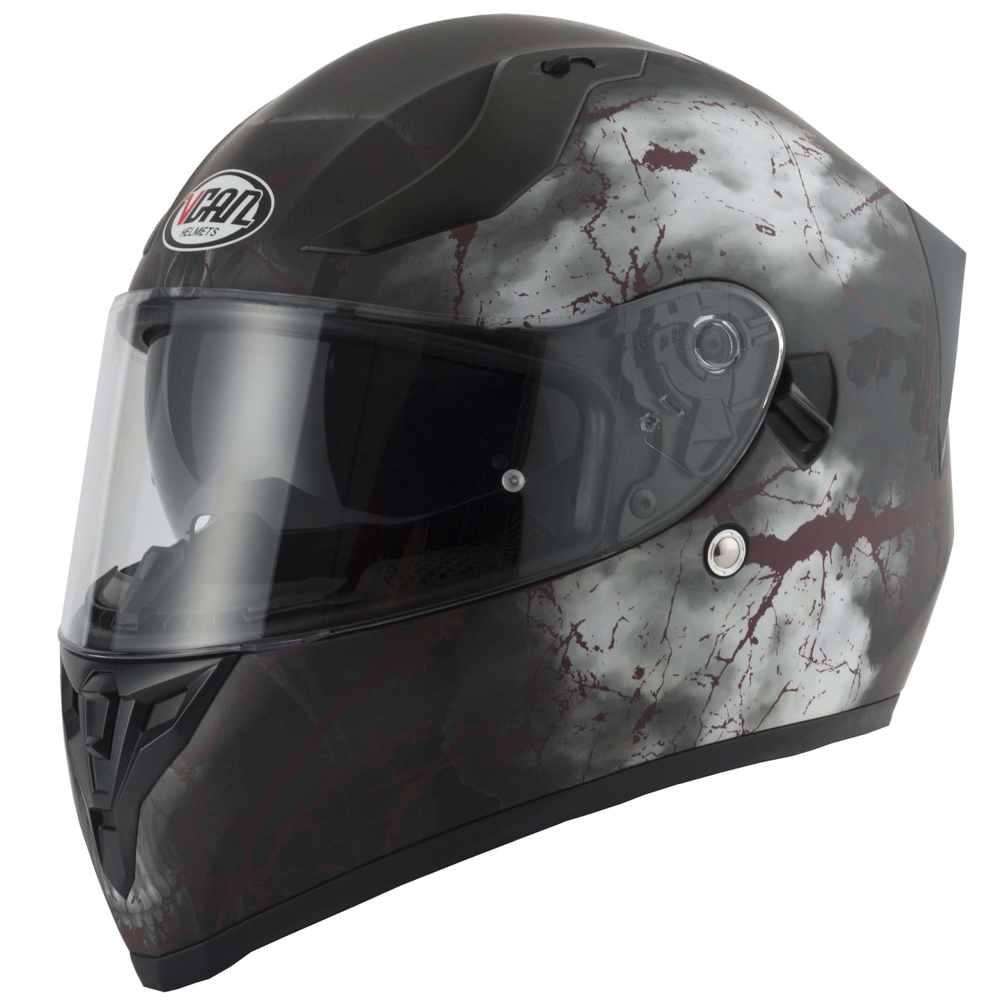 VCAN H128 Rage Full Face Motorcycle Helmet- Rage Graphic 2024-Win Impex Moto