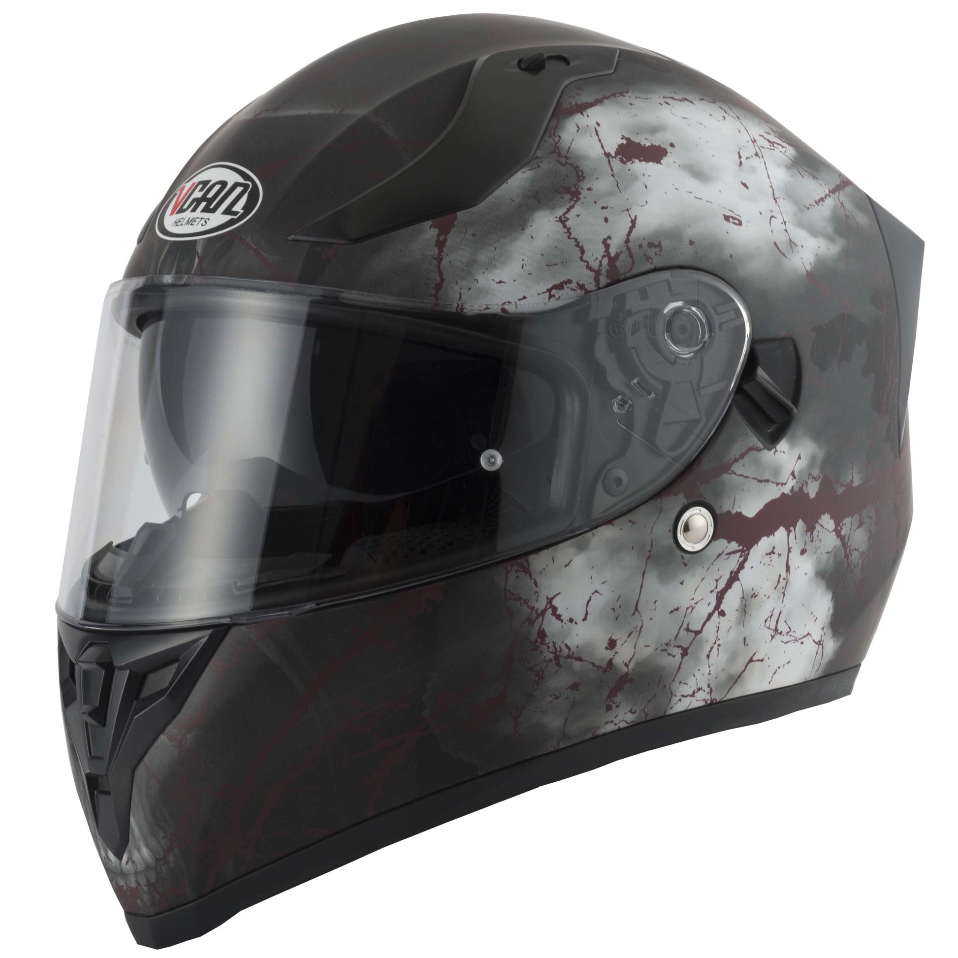 VCAN H128 Rage Full Face Motorcycle Helmet- Rage Graphic 2024-Win Impex Moto