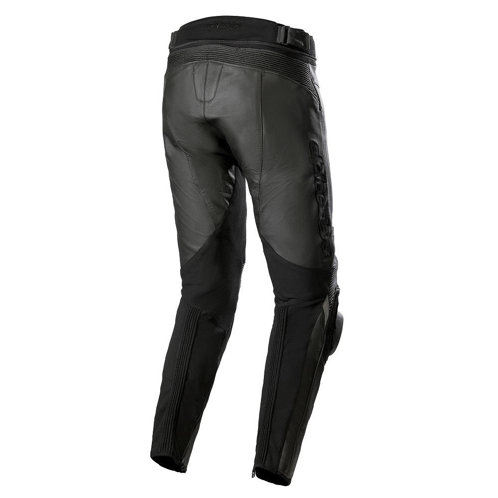 Alpinestars Missile V3 Leather Motorbike Pants Short Black Black-Win Impex Moto