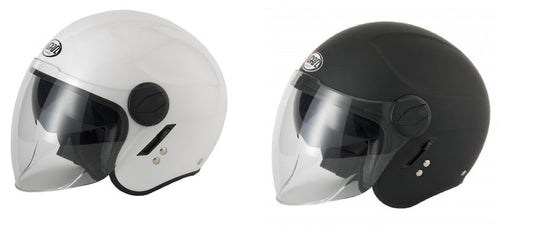 VCAN H595 Motorcycle Motorbike Open Face Dual Visor Crash Helmet-Win Impex Moto