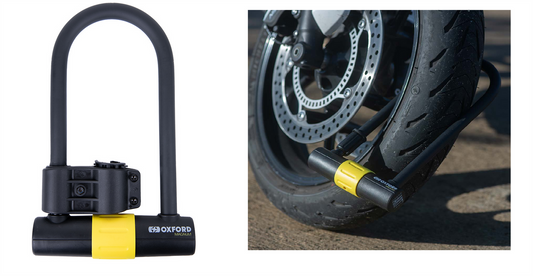 Oxford Motorcycle Motorbike Magnum U-lock (170x285mm) with Bracket-Win Impex Moto