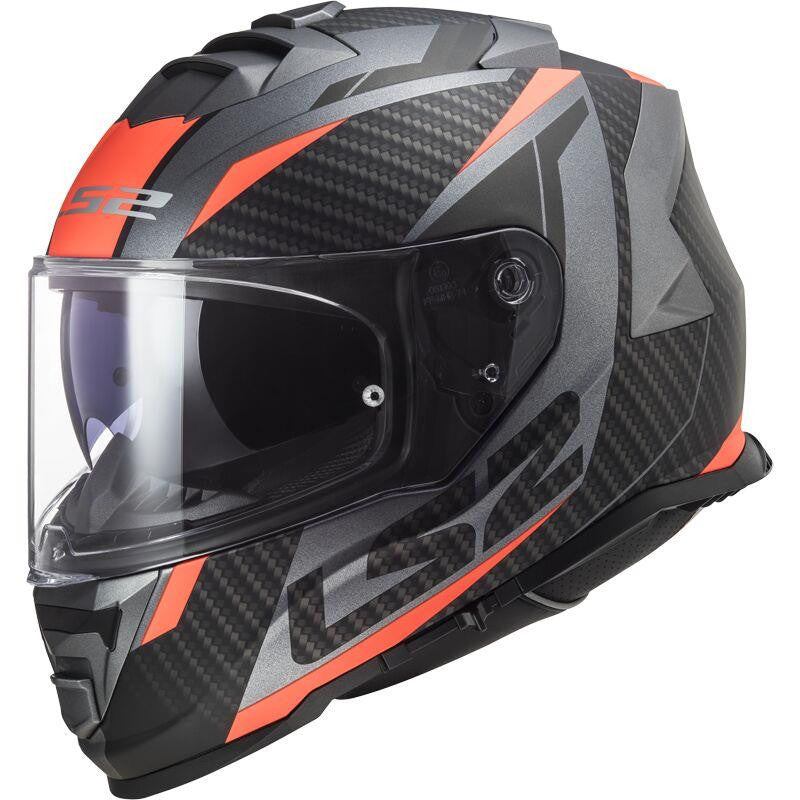 LS2 FF800 Storm II Racer Orange Motorbike Full Face Helmet Ece22.06-Win Impex Moto