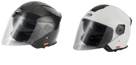 Vcan H586 Gloss White/Black Helmet-Win Impex Moto