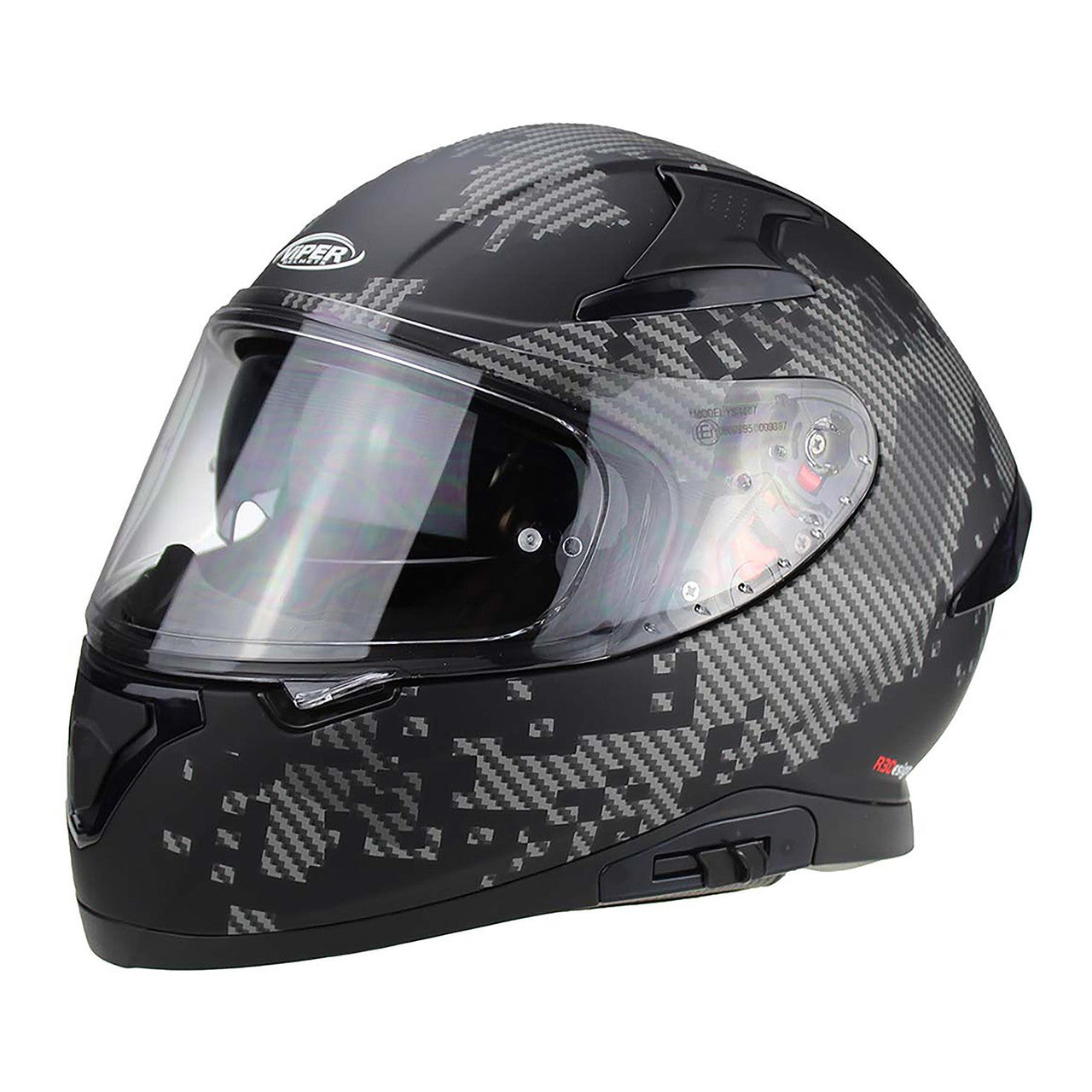 VIPER RSV95 FULL FACE MOTORBIKE HELMET BLACK MOTORCYCLE HELMET NEAR ME UK-Win Impex Moto