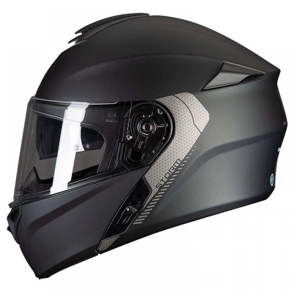 MT Storm Solid Flip Up Front Motorcycle Motorbike Helmet-Win Impex Moto