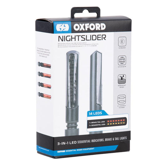 Oxford NightSlider - 3 in 1 Sequential Indicators (REAR)-Win Impex Moto