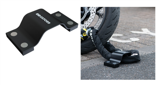 Oxford Strike Force Motorcycle Motorbike Ground & Wall Anchor Kit Black-Win Impex Moto