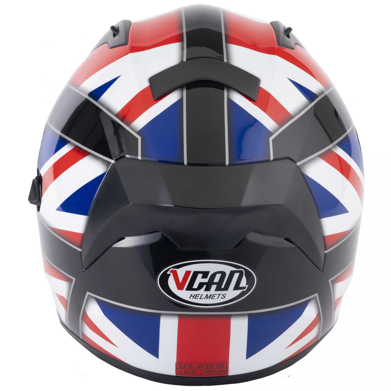 VCAN H128 Union Jack Full Face Motorcycle Helmet- Union Jack 2024-Win Impex Moto