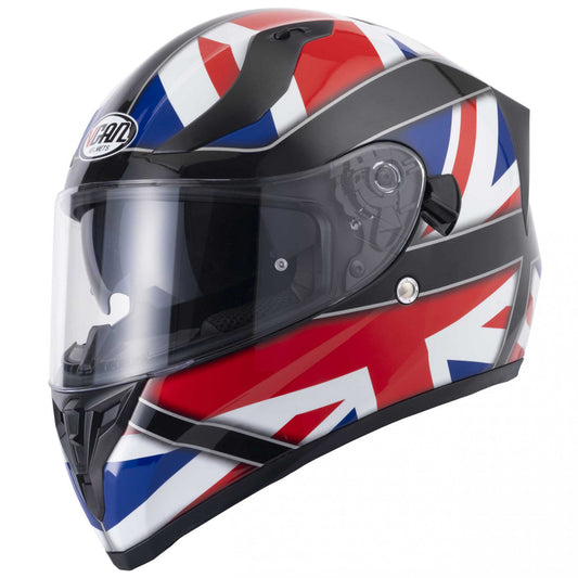 VCAN H128 Union Jack Full Face Motorcycle Helmet- Union Jack 2024-Win Impex Moto