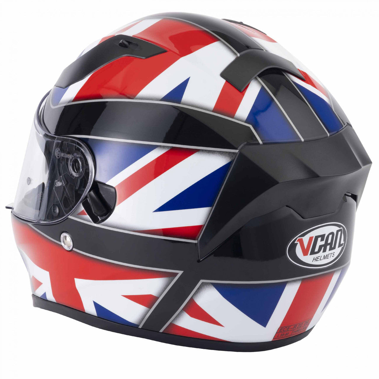 VCAN H128 Union Jack Full Face Motorcycle Helmet- Union Jack 2024-Win Impex Moto