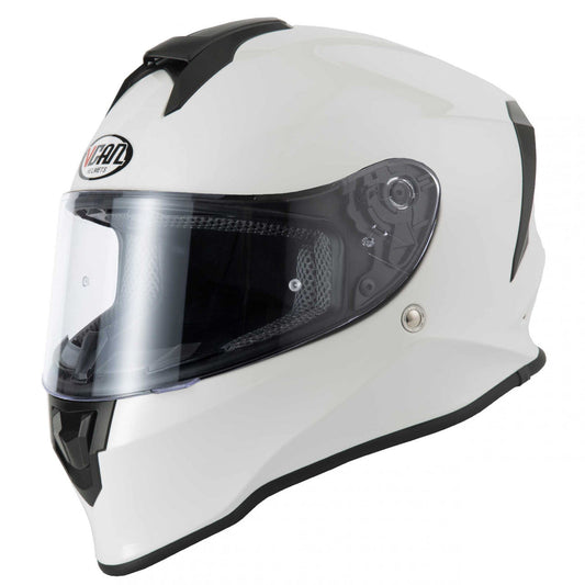 VCAN H151 Gloss White Full Face Motorcycle Helmet- Gloss White 2024-Win Impex Moto