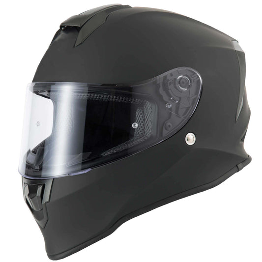 VCAN H151 Matt Black Full Face Motorcycle Helmet- Matt Black 2024-Win Impex Moto
