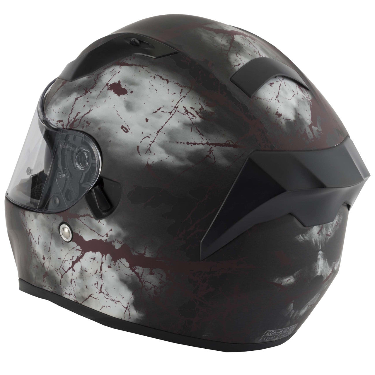 VCAN H128 Rage Full Face Motorcycle Helmet- Rage Graphic 2024-Win Impex Moto