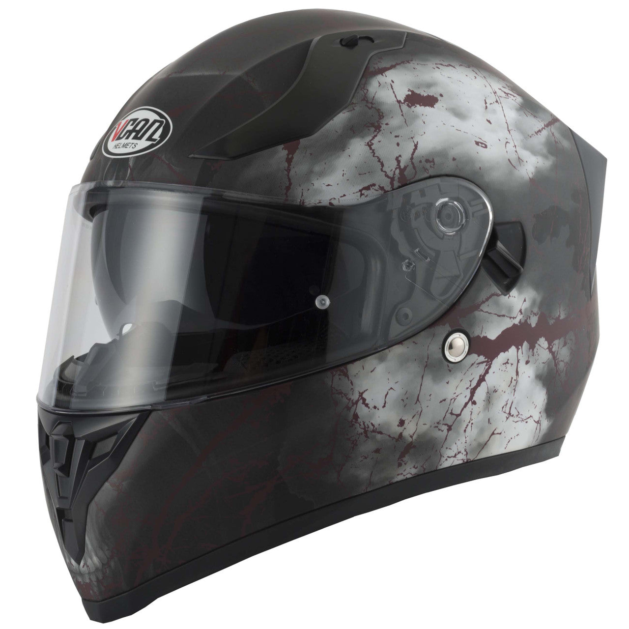 VCAN H128 Rage Full Face Motorcycle Helmet- Rage Graphic 2024-Win Impex Moto