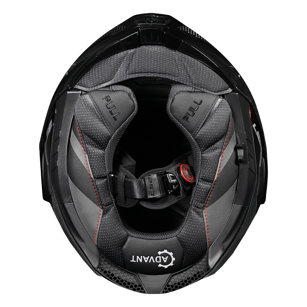 LS2 FF901 Advant X Modular Carbon Fibre Flip Front Full Face Motorbike Helmet-Win Impex Moto