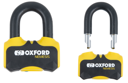 Oxford Nemesis 16mm Disc Lock Security Motorcycle Motorbike - Yellow-Win Impex Moto