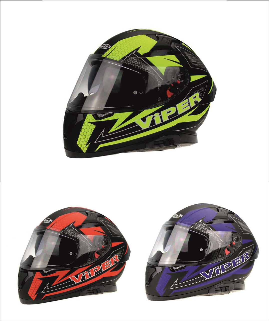 VIPER RSV95 SPIRIT MOTORCYCLE FULL FACE CRASH HELMET-Win Impex Moto