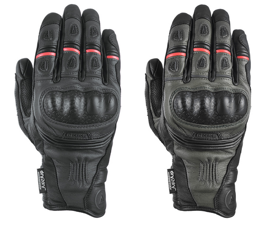Oxford Mondial Short MS Motorbike Touring Leather Gloves-Win Impex Moto