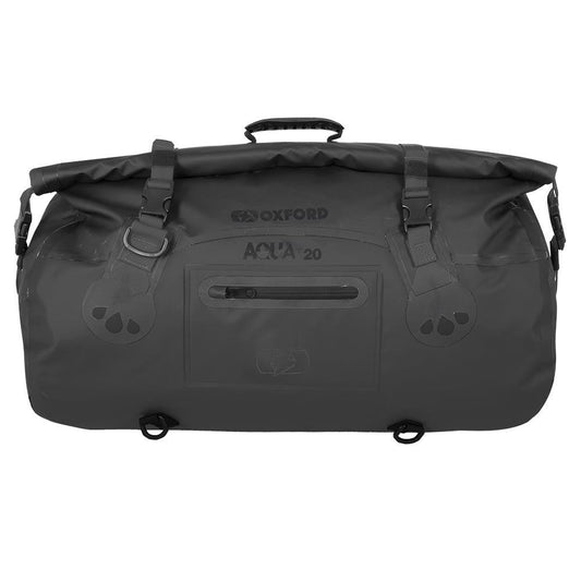 Oxford Aqua T-20 Waterproof Motorcycle Roll Bag 20 L Black-Win Impex Moto